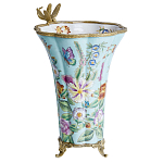 Ваза со стрекозой из фарфора с бронзовыми элементами Paradise Dragonfly варинант исполнения - 2 | Loft Concept в Тюмени