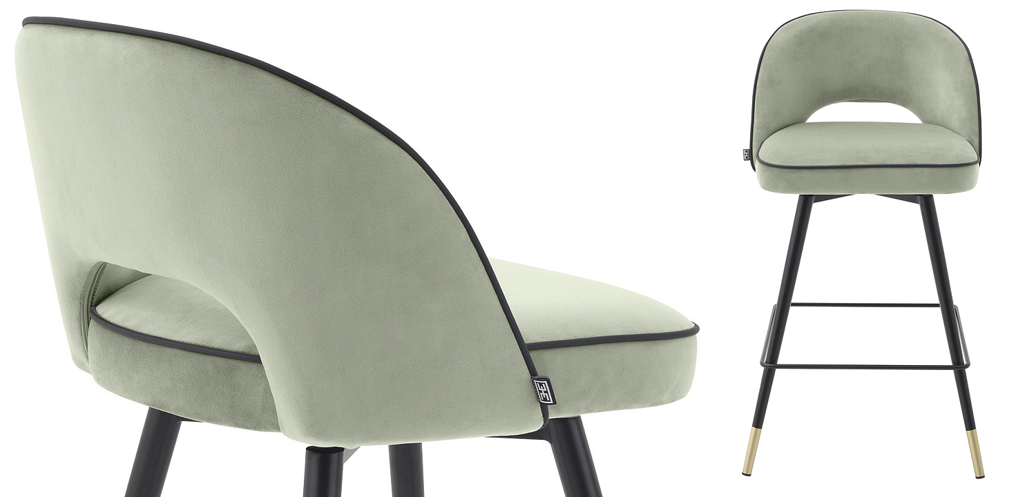 Комплект полубарных стульев Eichholtz Counter Stool Cliff set of 2 pistache green Комплект полубарных стульев Eichholtz Counter Stool Cliff set of 2 pistache green - Loft-Concept в Тюмени