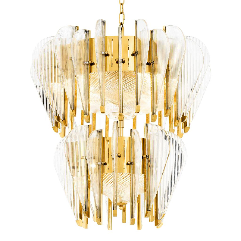 Люстра Chandelier Canzone Золотой Прозрачное Стекло Люстра Chandelier Canzone Золотой Прозрачное Стекло в Тюмени | Loft Concept
