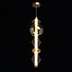 Подвесной светильник с вертикальной композицией из прозрачных и янтарных стеклянных шаров и ромбов Gabriel Scott Luna варинант исполнения - 13 | Loft Concept в Тюмени