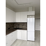 Угловой кухонный гарнитур белый и столешница под мрамор Gene Kitchen Set варинант исполнения - 4 | Loft Concept в Тюмени