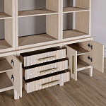 Модульный стеллаж Primo из трех составных элементов Светлый дуб варинант исполнения - 5 | Loft Concept в Тюмени