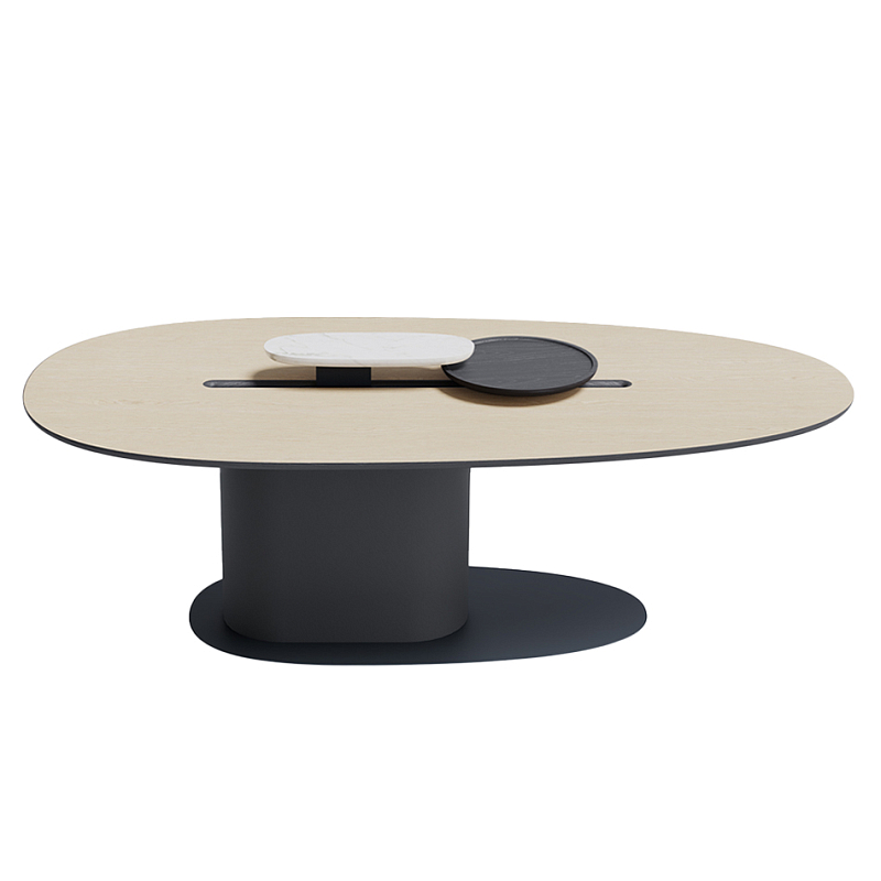 Field обеденный стол из натурального дуба Черный Светлый дуб в Тюмени | Loft Concept 