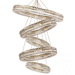 Вертикальная Многоярусная композиция из круглых Хрустальных светильников Elizabeth Золото варинант исполнения - 1 | Loft Concept в Тюмени