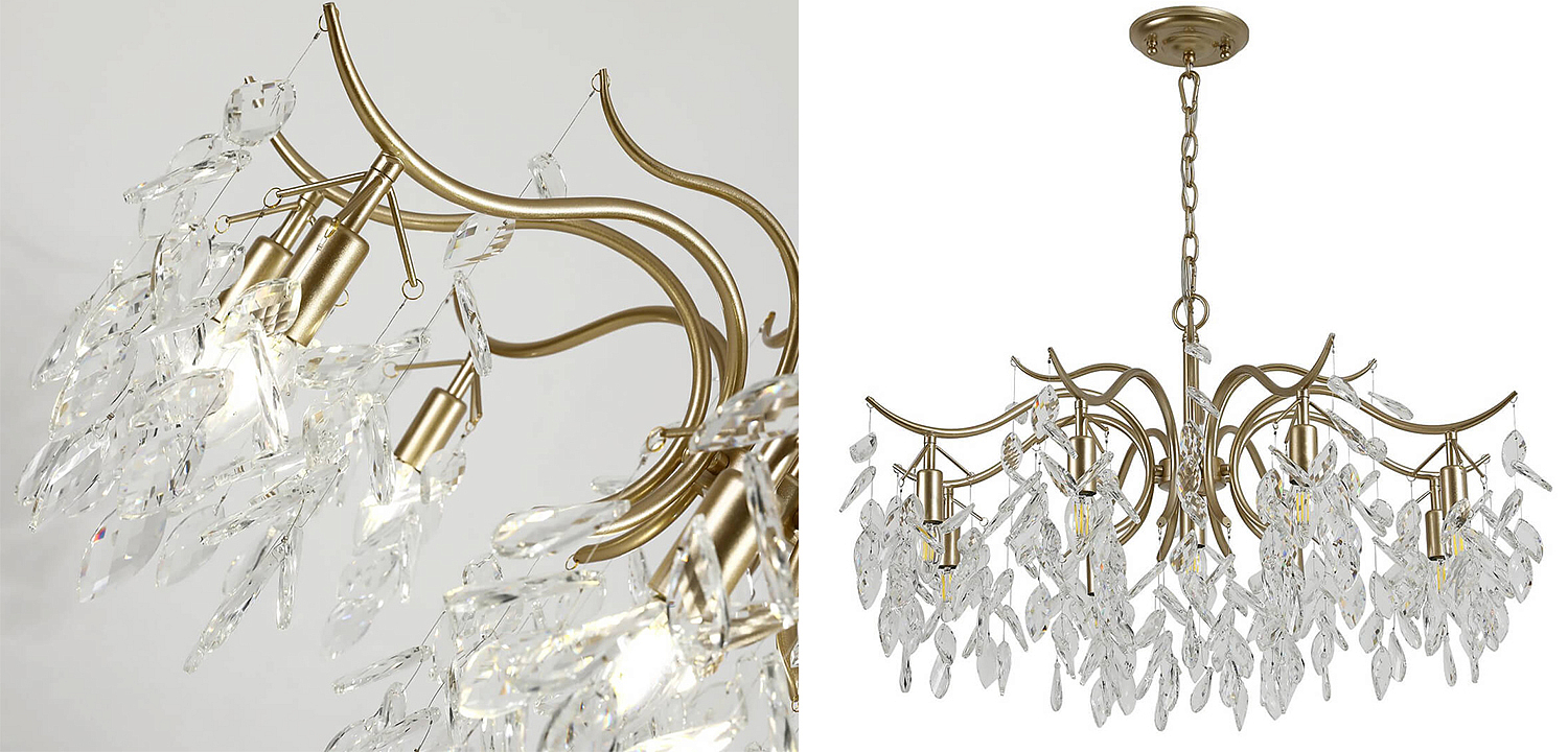 Люстра Hanging Crystal Leaves Chandelier 83 Люстра Hanging Crystal Leaves Chandelier 83 - Loft-Concept в Тюмени