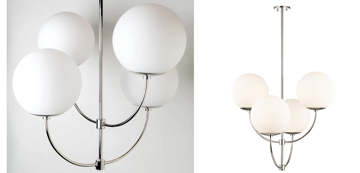 Люстра Breasal White Matte Balls Chandelier Chrome Люстра Breasal White Matte Balls Chandelier Chrome - Loft-Concept в Тюмени