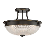 Потолочный светильник со стеклянным плафоном в виде купола Quoizel варинант исполнения - 7 | Loft Concept в Тюмени