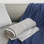 Плед из хлопка серого цвета Waffle Comfort варинант исполнения - 5 | Loft Concept в Тюмени