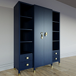 Большой шкаф с витриной Elsa Dreams Blue варинант исполнения - 1 | Loft Concept в Тюмени