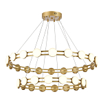 Люстра двухъярусная с круглыми светодиодными источниками света Maxine Light варинант исполнения - 6 | Loft Concept в Тюмени