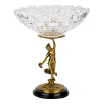 Чаша стеклянная прозрачная на бронзовой подставке с фигуркой девушки Eden Garden варинант исполнения - 1 | Loft Concept в Тюмени
