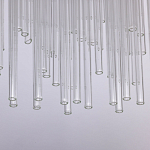 Люстра круглая с прозрачными стеклянными трубками Nembus варинант исполнения - 7 | Loft Concept в Тюмени