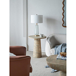 Столик приставной с круглой столешницей Textured Cream Table варинант исполнения - 6 | Loft Concept в Тюмени