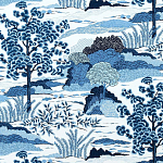 Ткань Blue landscape синий пейзах T3-89 варинант исполнения - 2 | Loft Concept в Тюмени