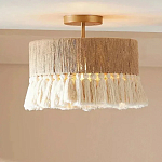 Люстра круглая плетеная с кисточками Solar Glow варинант исполнения - 5 | Loft Concept в Тюмени