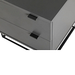 Тумба прикроватная цвета графит с ящиками Strict Lines варинант исполнения - 7 | Loft Concept в Тюмени