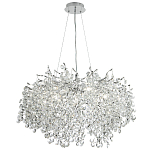 Люстра с хрустальными подвесками на металлических ветках Fairytree Light Silver Chandelier 14 варинант исполнения - 2 | Loft Concept в Тюмени