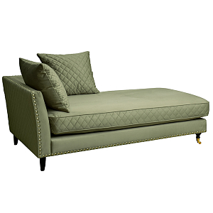 Диван-кушетка правый велюровый Fashion Stitch