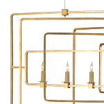 Люстра золотая из пересекающихся прямоугольных элементов Thin Intersecting Rectangles варинант исполнения - 1 | Loft Concept в Тюмени