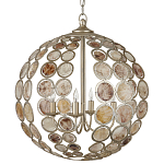 Люстра в форме шара с декором из круглых декоративных элементов Bright Shell Discs варинант исполнения - 2 | Loft Concept в Тюмени
