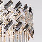 Люстра многоярусная с переплетенными металлическими элементами черного и золотого цвета и прозрачными хрустальными подвесками Empire Chandelier Crystal варинант исполнения - 7 | Loft Concept в Тюмени