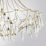 Люстра подвесная из металла с хрустальными прозрачными подвесками Quasar 81 варинант исполнения - 7 | Loft Concept в Тюмени