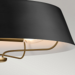 Подвесной светильник с конусовидным металлическим абажуром черного цвета Kichler варинант исполнения - 16 | Loft Concept в Тюмени