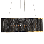 Люстра овальная в сочетании черного и золотого цвета Mesh Lighting варинант исполнения - 4 | Loft Concept в Тюмени