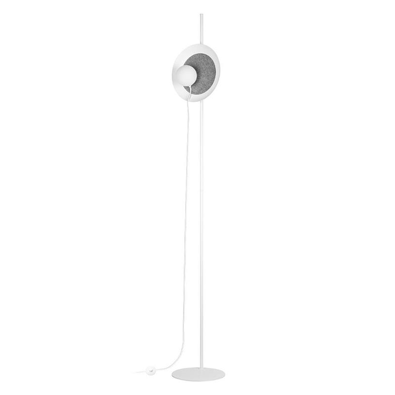 Торшер круглый с белым матовым плафоном шарообразной формы Margott Lighting Белый Черный Серый Торшер круглый с белым матовым плафоном шарообразной формы Margott Lighting Белый Черный Серый в Тюмени | Loft Concept