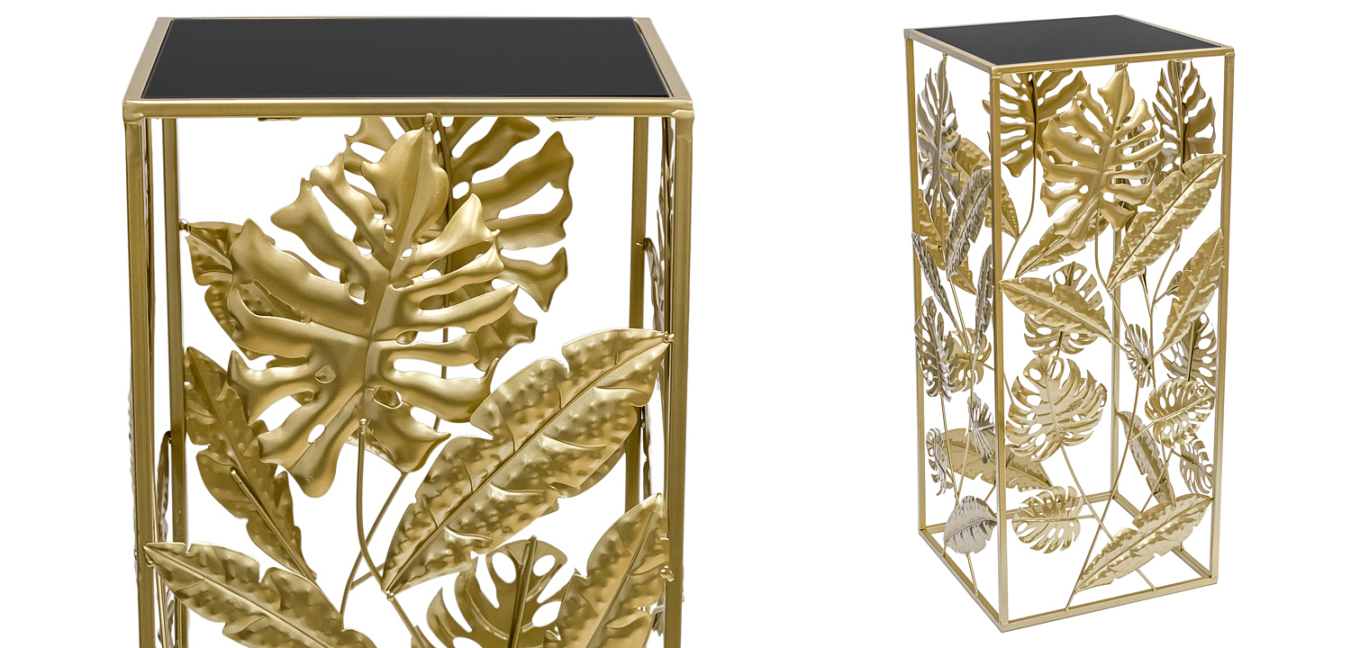 Подставка Tropical Gold Leaves Stand M Подставка Tropical Gold Leaves Stand M - Loft-Concept в Тюмени