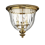 Потолочный светильник цвета латунь с прозрачным плафоном в форме чаши Hinkley варинант исполнения - 8 | Loft Concept в Тюмени