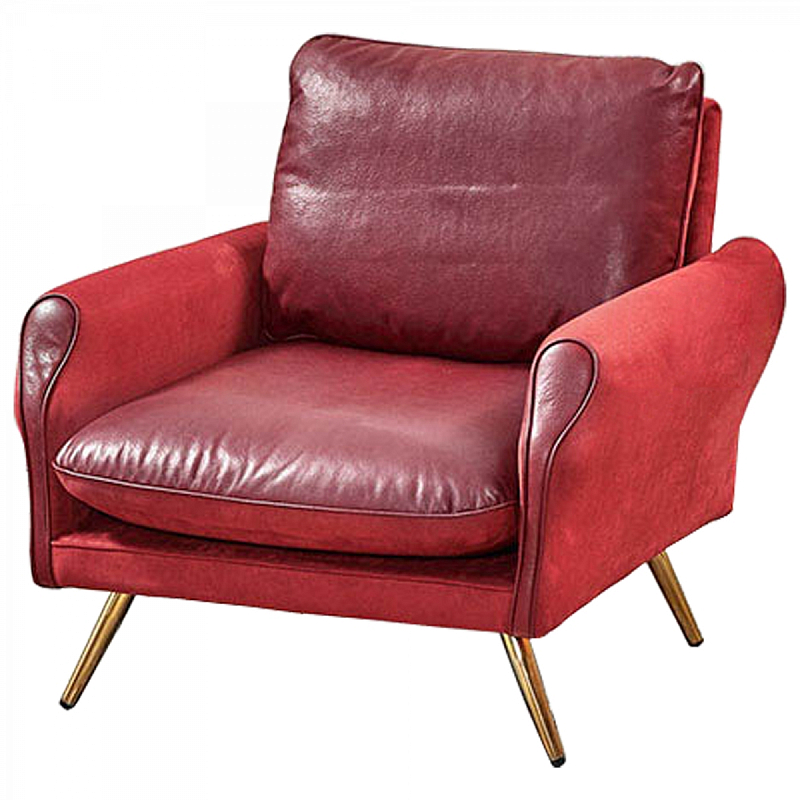 Кресло Arnaldo Chair Красный Золотой Кресло Arnaldo Chair Красный Золотой в Тюмени | Loft Concept