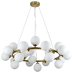 Кольцевая люстра с белыми стеклянными  плафонами в форме шара Berries Chandelier варинант исполнения - 2 | Loft Concept в Тюмени