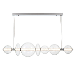 Подвесной светильник линейный с прозрачными стеклянными шарами разного диаметра Eurofase варинант исполнения - 3 | Loft Concept в Тюмени