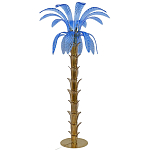 Торшер Glass Decorated Palm Floor Lamp Blue Листья Пальмы  варинант исполнения - 6 | Loft Concept в Тюмени