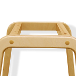 Барный стул со спинкой и мягкой обивкой с ромбами на 4-х деревянных ножках Голубой Велюр Ava Charm варинант исполнения - 5 | Loft Concept в Тюмени