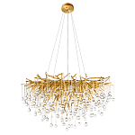 Люстра подвесная с прозрачными стеклянными подвесками в форме капель Диаметр 80 см Droplet Chandelier варинант исполнения - 12 | Loft Concept в Тюмени