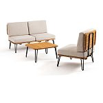 Двухместный диван из акации без подлоконтиков Amra варинант исполнения - 2 | Loft Concept в Тюмени