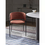 Стул полукруглый мягкий с буклированной обивкой Chair with Boucle Upholstery варинант исполнения - 3 | Loft Concept в Тюмени