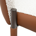 Стул мягкий с обивкой из рогожки и экокожи Contrasting Performance варинант исполнения - 2 | Loft Concept в Тюмени