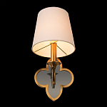 Бра с белым текстильным абажуром и фигурным основанием с зеркальной вставкой Vitorino варинант исполнения - 4 | Loft Concept в Тюмени