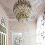 Обои ручная роспись в стиле Арт-деко Symphony Colourway SC-105 on Himalayan Rose silk dupion варинант исполнения - 2 | Loft Concept в Тюмени