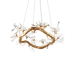 Люстра подвесная с прозрачными стеклянными птичками на ветвях Диаметр 80 см Serip Voa варинант исполнения - 7 | Loft Concept в Тюмени