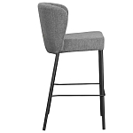 Стул барный серый с широкой закругленной спинкой Bar Chair Gray варинант исполнения - 1 | Loft Concept в Тюмени
