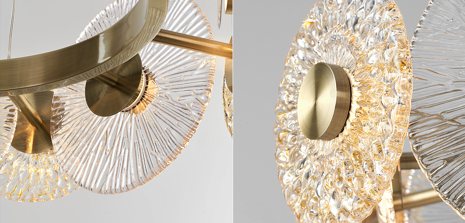 Люстра Clear and Amber Discs Chandelier Люстра Clear and Amber Discs Chandelier - Loft-Concept в Тюмени