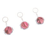 Зеркало брелок складное двухстороннее из натурального камня Родонит Stone Mirrors варинант исполнения - 8 | Loft Concept в Тюмени