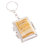 Зеркало брелок складное двухстороннее из натурального камня Оникс Silver Stone Mirrors варинант исполнения - 1 | Loft Concept в Тюмени