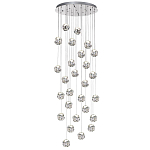 Люстра каскадня с 27-ю прозрачными шарообразными подвесами Bubbles Bocci варинант исполнения - 4 | Loft Concept в Тюмени