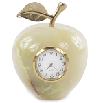 Часы настольные в виде яблока из натурального камня Оникс Stone Clock варинант исполнения - 1 | Loft Concept в Тюмени