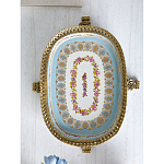 Чаша с цветочным орнаментом на бронзовых ножках Eden Garden варинант исполнения - 5 | Loft Concept в Тюмени